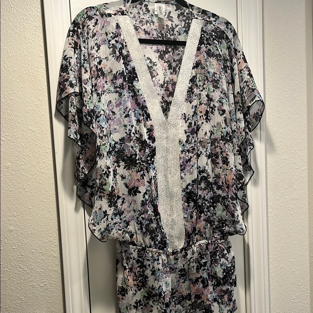 Floral V-Neck Kaftan Dress